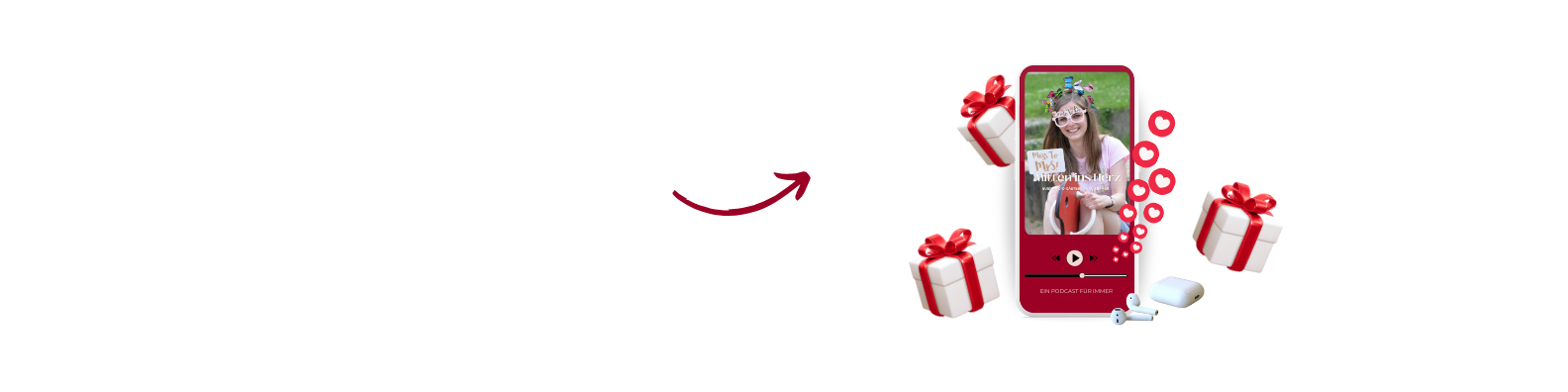 Emotionales JGA-Geschenk: Ein personalisiertes Audio-Erlebnis als Podcast für die Braut. Freundinnen hinterlassen liebevolle Sprachnachrichten, die für immer bleiben. Das perfekte Geschenk für unvergessliche Erinnerungen zum Junggesellinnenabschied.