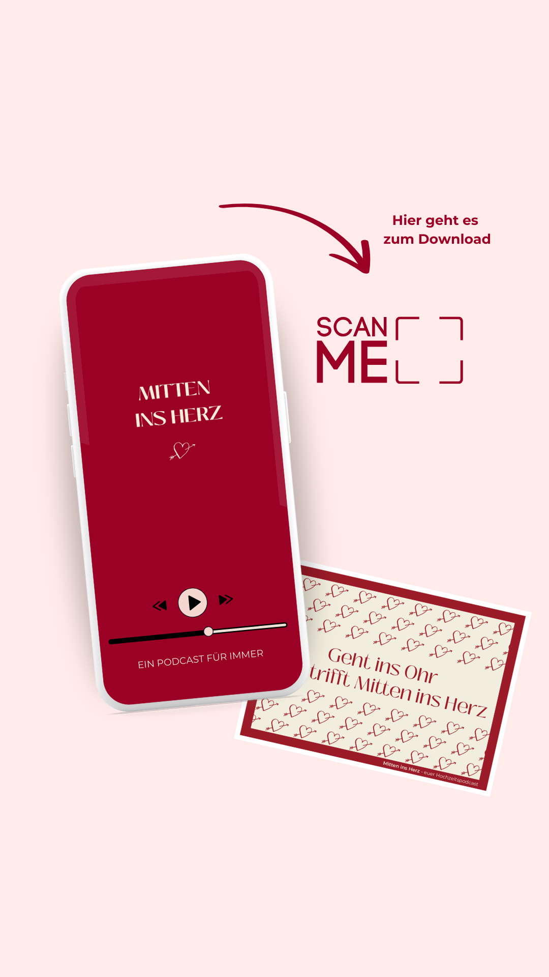 Personalisierter Hochzeitspodcast als einzigartiges Erinnerungsgeschenk. Emotionale Audio-Botschaften von Familie und Freunden professionell geschnitten und als Podcast verewigt. Perfekt für Hochzeiten, Jubiläen und besondere Anlässe. Digital oder als hochwertige Geschenkbox mit Magazin. Individuelle Audio-Erinnerung für das Brautpaar. Jetzt QR-Code scannen und downloaden!